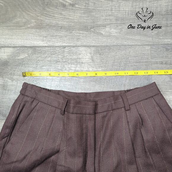 Chadwick's Petite Pin Striped Wool Pants Size 8P - Picture 3 of 6